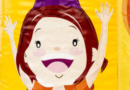 Multiplay happy party bouncer  with a slide for children. Buy inflatable bouncers online at JB Inflatables America