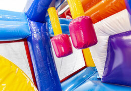 Order bouncer in flamingo theme with a slide for children. Buy inflatable bouncers online at JB Inflatables America