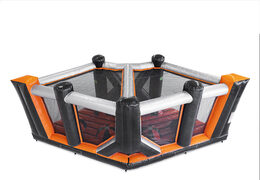 Mega inflatable 40-piece giga modular Ball Hopper Corner assault course for children. Order inflatable obstacle courses online now at JB Inflatables America