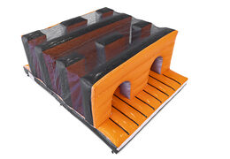 Buy inflatable 40-piece giga modular Worm Platform obstacle course for children. Order inflatable obstacle courses online now at JB Inflatables America