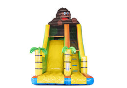 Buy gorilla themed inflatable slide with 3D objects for kids. Order inflatable slides now online at JB Inflatables America