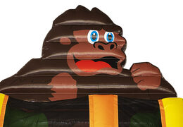 Buy a spectacular gorilla-themed inflatable slide with 3D objects for kids. Order inflatable slides now online at JB Inflatables America