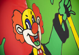 Perfect inflatable slide in clown theme with 3D objects order for children. Buy inflatable slides now online at JB Inflatables America