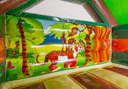 Order inflatable slide combo bouncy castle in amazone theme for children. Buy inflatable bouncy castles with slide at JB Inflatables America