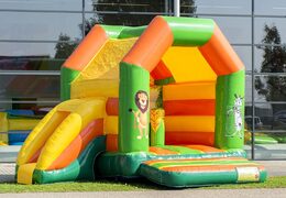 Midi multifun bounce house for commercial use in jungle theme to purchase for kids. Bounce houses are for sale at JB Inflatables America online