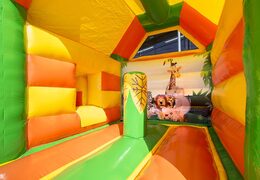 Midi multifun inflatable roofed bouncer in jungle theme for sale. Order bouncers at JB Inflatables America online