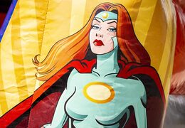 Order a small bounce house with roof in superhero theme for kids. Buy bounce houses at JB Inflatables America online