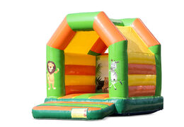 Buy a midi inflatable bounce house with a jungle theme for kids. Order bounce houses at JB Inflatables America online