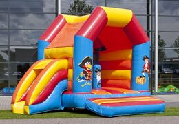 Midi inflatable multifun bounce house in pirate theme to buy for kids. Buy bounce houses online at JB Inflatables America Inflatables