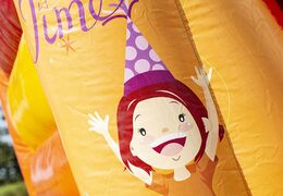 Small bounce house in party themes balloons with slide to buy at JB Inflatables America online