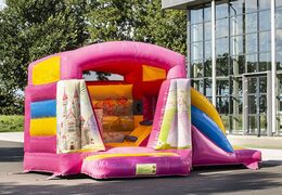 Small indoor multifun bouncer in a princess theme for children for sale. Online available at JB Inflatables America