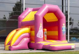 Midi inflatable multifun bounce house in princess theme to buy for kids. Buy bounce houses online at JB Inflatables America