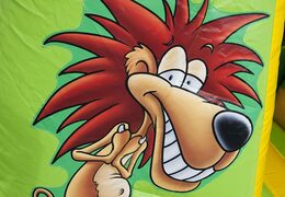 Small bouncer with roof in jungle theme for sale. Order bouncers online at JB Inflatables America