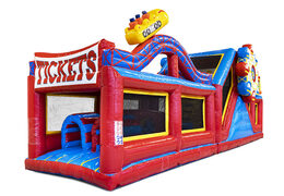 Buy modular obstacle course rollercoaster 13.5m long with appropriate 3D objects for children. Order inflatable obstacle courses now online at JB Inflatables America