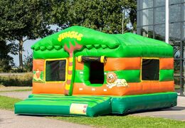 Large covered ball pit bouncy castle in jungle theme for children. Order bouncy castles online at JB Inflatables America 