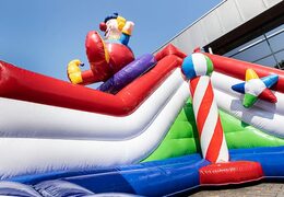 Order colored inflatable park in circus theme for children. Buy bouncers online at JB Inflatables America