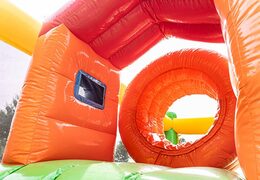 Get a big jungle themed inflatable bouncer with multiple slides and all sorts of fun obstacles with themed prints for kids. Order bouncers online at JB Inflatables America