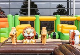 Order colored inflatable park in jungle theme for children. Buy bounce houses online at JB Inflatables America