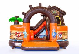 Buy a multifunctional Funcity Pirate bounce house with a slide for children. Order bounce houses online at JB Inflatables America 