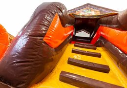 Buy a multifunctional Funcity pirate bouncy castle with a slide, the 3D object on the jumping surface with fun pirate design for children. Buy bouncy castles online at JB Inflatables America 