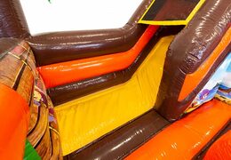 Funcity pirate bouncer with a slide on the inside, the 3D object on the jumping surface and fun pirate design for children. Buy bouncers online at JB Inflatables America 