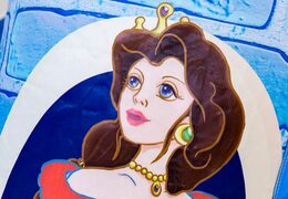 Order a blue multifunctional princess-themed bounce house with a slide for kids. Buy bounce houses online at JB Inflatables America 