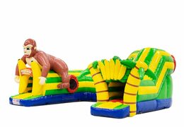 Buy inflatable play fun crawl tunnel bounce house in gorilla theme for children. Order bounce houses online at JB Inflatables America 
