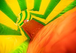 Order a gorilla crawl tunnel bouncy castle with obstacles, a climbing ramp and slide for children. Buy bouncy castles online at JB Inflatables America 