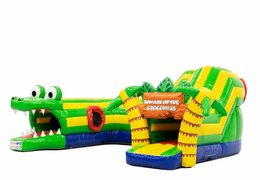 Buy inflatable indoor play fun bouncy castle crawl tunnel in theme crocodile for children. Order bouncy castles online at JB Inflatables America 