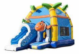 Buy inflatable indoor multiplay maxifun super bounce house with slide in theme clownfish nemo seaworld for children. Order inflatable bounce houses online at JB Inflatables America