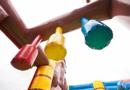 Buy indoor inflatable multiplay pirate boat bouncer with a slide and 3D objects for kids. Order bouncers online at JB Inflatables America 