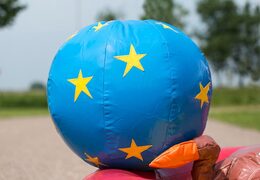 Multiplay playzone circus bouncer with plastic balls and 3D objects order for children. Buy bouncers online at JB Inflatables America 