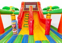 Buy a slidebox Hawaii themed bouncer with a slide for kids. Buy bouncers online at JB Inflatables America 