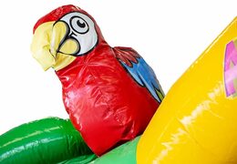 Order a slidebox bouncer in the Haiwaii theme with a slide for children. Buy bouncers online at JB Inflatables America 