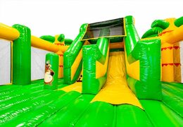 Order a slidebox jungle themed bouncer with a slide for children. Buy inflatable bouncers online at JB Inflatables America 
