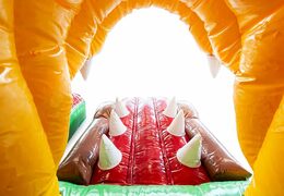 Jungleworld themed bouncy castle with a slide and 3D objects for children. Order bouncy castles online at JB Inflatables America 