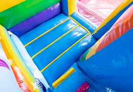 Order a small bouncy castle with roof, slide and bath in a unicorn theme from JB Inflatables America. Buy bouncy castles online at JB Inflatables America