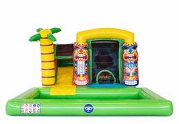 Order Hawaii themed inflatable mini splash bouncers with or without a bath for kids. Buy inflatable bouncers online at JB Inflatables America