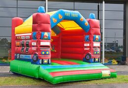Standard firefighting bounce houses in striking colors for children for sale. Buy indoor bounce houses online at JB Inflatables America
