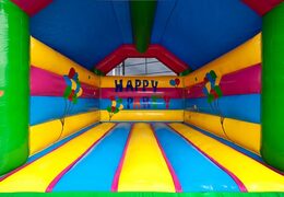 Buy standard party bouncers in striking colors with a large 3D object on top for children. Order bouncers online at JB Inflatables America