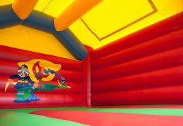 Big inflatable bouncer with roof in  fire department theme to buy for kids. Order bouncers online at JB Inflatables America 