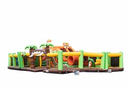 Buy inflatable mega bounce house in jungle theme for children. Order bounce houses online at JB Inflatables America