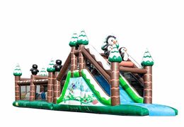 Get your unique 17 meter wide winter themed inflatable obstacle course for kids now. Order inflatable obstacle courses at JB Inflatables America
