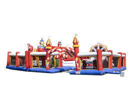 Large circus themed inflatable bouncy castle for children. Order bouncy castles online at JB Inflatables America