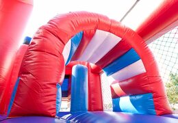 Buy a multiplay fire truck bounce house with a slide and fun objects on the jumping surface for kids. Order inflatable bounce houses online at JB Inflatables America