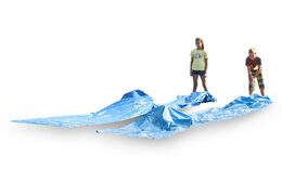 Order blue crawl tunnel for both old and young. Buy inflatable items online at JB Inflatables America