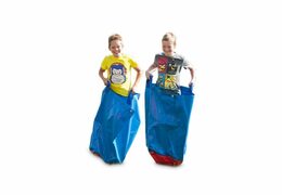 Buy blue sack race bags for both old and young. Order inflatable items online at JB Inflatables America