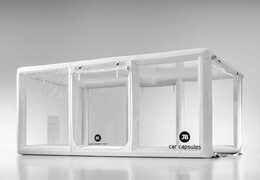 buy inflatable Showcase car capsule to use vehicle in white