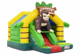 Buy slide combo Slide combo jungle themed slide inflatable bouncer with gorilla on it buy jungle themed slide bouncer with gorilla on it for sale