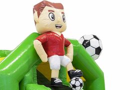 Order slide combo inflatable inflatable bouncer with soccer theme in green for children
